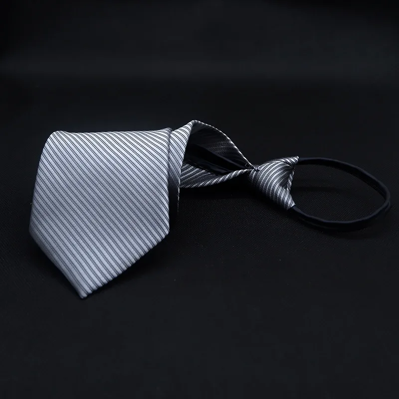 New Style Light Lazy Tie 5 Cm Trend Casual Korean-style Narrow Version of Pull Peels Lazy Zipper Tie Men's