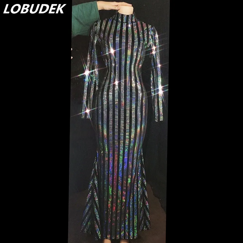 

Черный модные, пикантные, блестящие вельветовые с блестками в полоску платье с русалочкой для женщин на День Рождения Праздновать Выходные туфли на выпускной мода Slim Fit Длинные платья певец и ведущий одежда