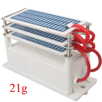 

AC220V 21g/h Portable Ceramic Blue film Ozone Generator Three Integrated Long Life Ceramic Plate Ozonizer Air Water Air Purifier