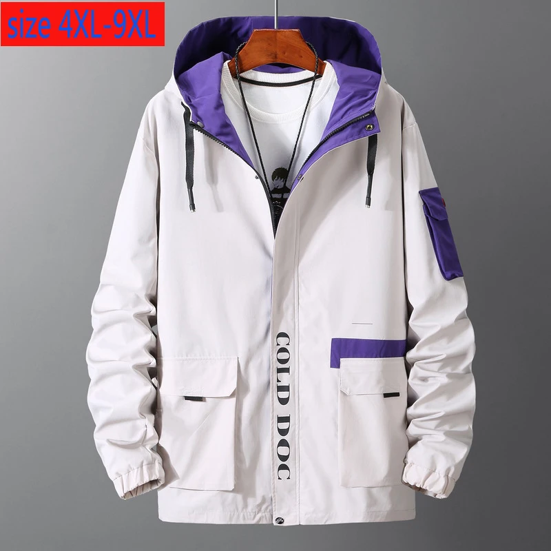 

New Arrival Fashion Suepr Large Mens Jackets And Coats Men Spring Autumn Casual Plsu Size 4XL 5XL 6XL 7XL 8XL 9XL