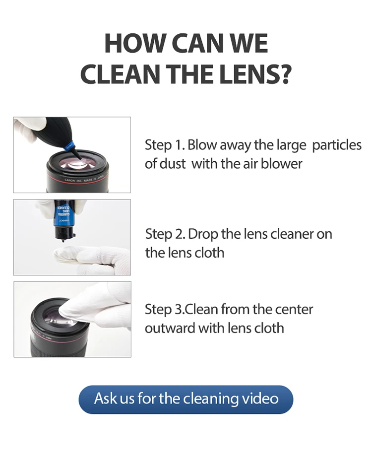 Limpador de lentes 19 em 1, kit