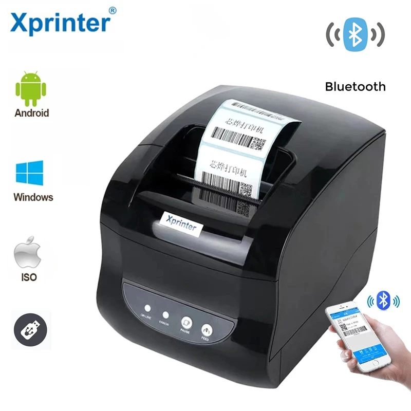 Термопринтер Xprinter 20-80 мм для печати этикеток и штрих-кодов цвет в ассортименте |