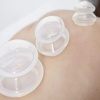 

4pcs Silicone Fitness Cans Suction jar Set Body Relax Transparent Vacuum Cup Health Care Acupoint Relieve Fatigue Sucker
