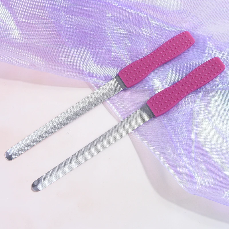 2pcs Nail Files Stainess Steel Double Sided Rough Nail File Buffering Polishing Sanding Strong Saw Nail Treatments Tools - Цвет: 2pieces