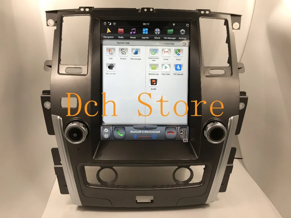 12,1 вертикальный Тесла стиль Android 8,1 автомобиля DVD gps для Nissan Patrol 2010 2011 2012 2013 навигации PX6