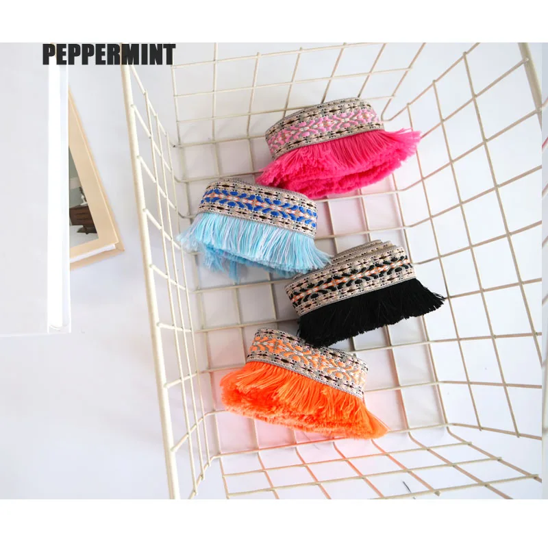 Lace ribbon lace sewing accessories lace sewing supplies lace accessories lace garment accessories clothing accessories lace decoration clothing craft accessories 1yard 50mm Embroidery Tassel Ethnic Fringe Lace Trim Trimming Ribbon Sewing Latin Dress Stage Garment Curtain Decorative