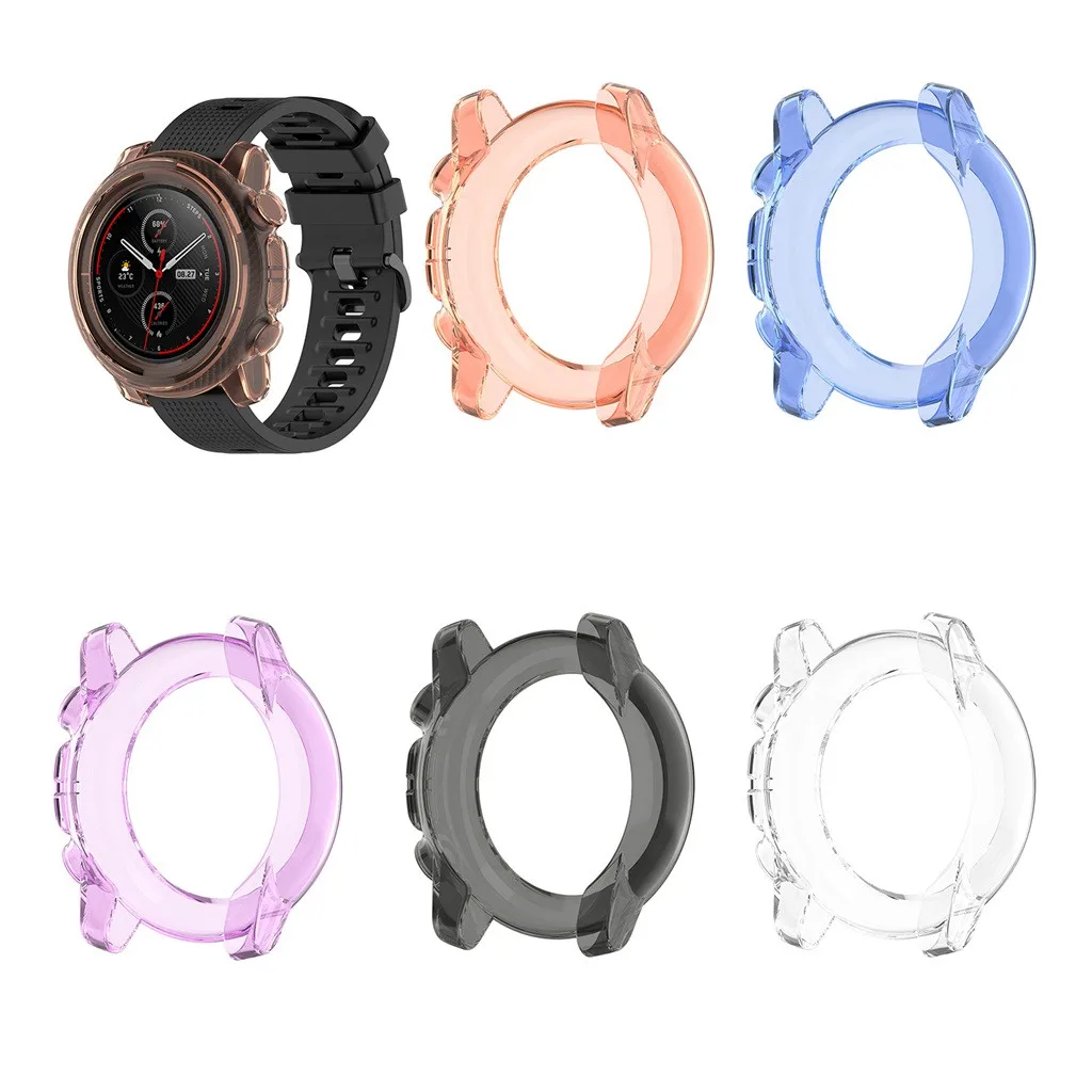 Прозрачный защитный бампер из ТПУ чехол-рамка для часов Xiaomi Amazfit Stratos 3 красочные