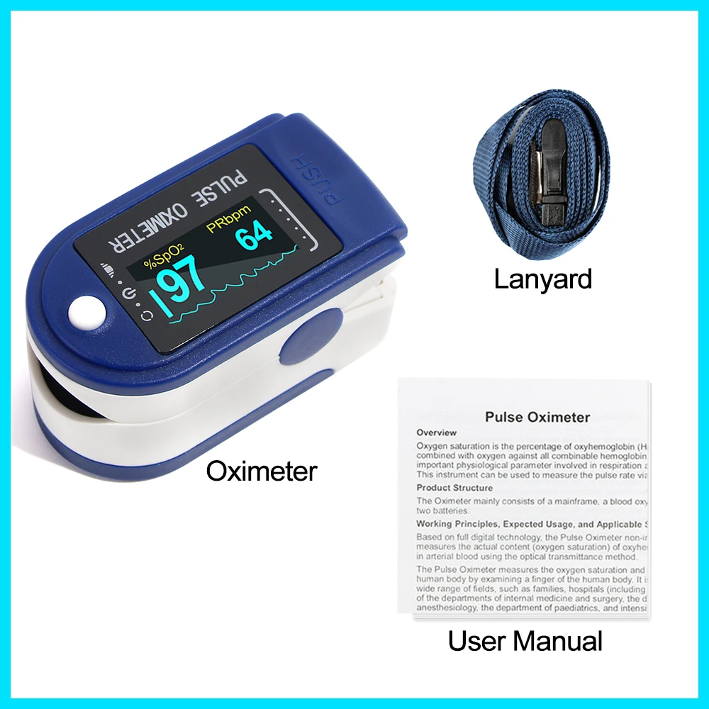 RZ Fingertip Pulse Oximeter Oximetro Blood Oxygen Saturation Meter Finger SPO2 PR Monitor Pulse Oximeter
