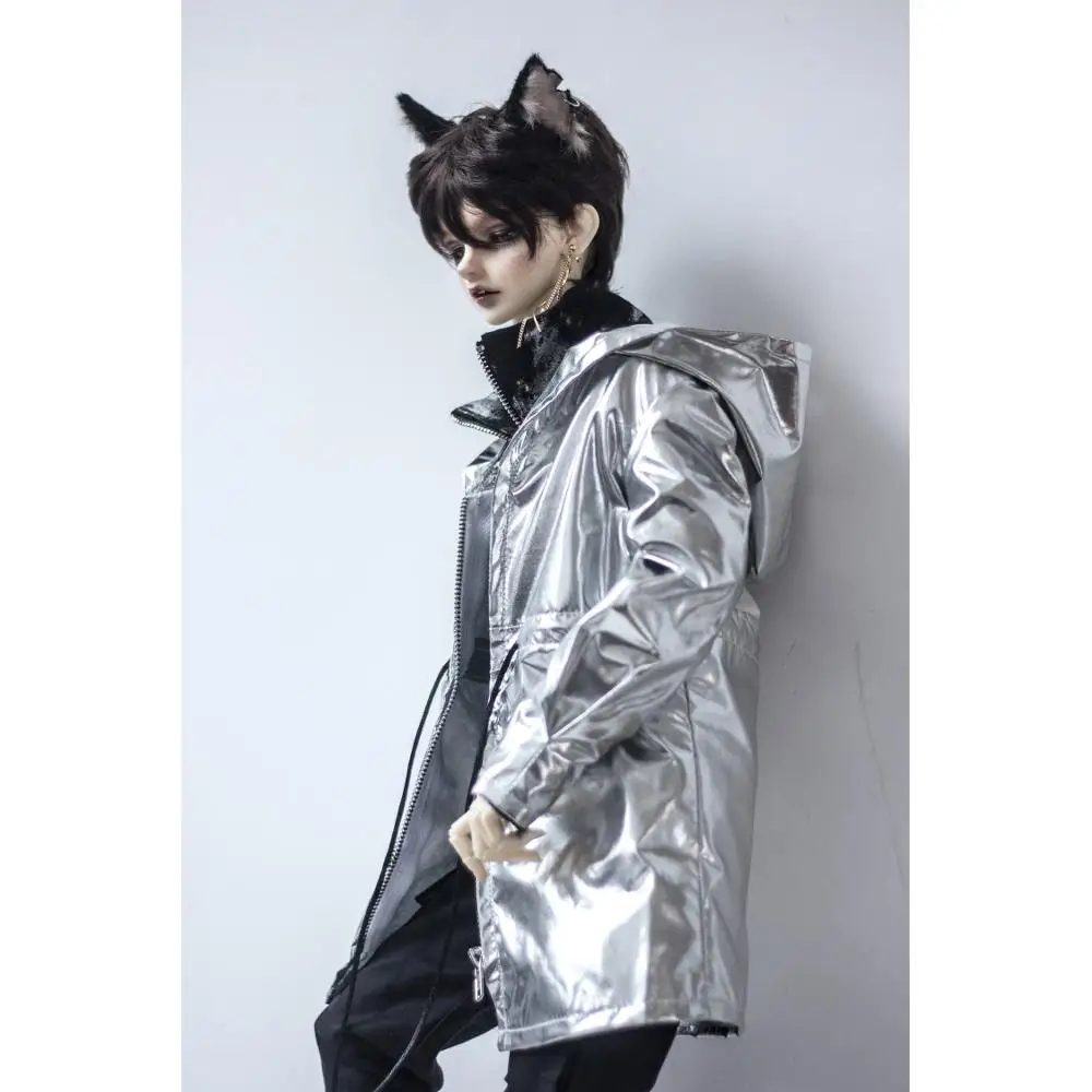 BJD кукла длинное пальто наряды Топ Серебряная одежда для мужчин 1/4 1/3 SD17 70 см 17