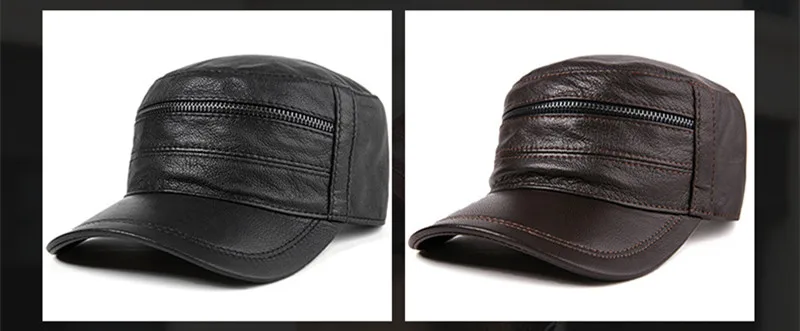 SILOQIN регулируемый размер шляпа из натуральной кожи Snapback тренд для мужчин, осень, зима модный первый слой из овечей кожи бейсболки бренды