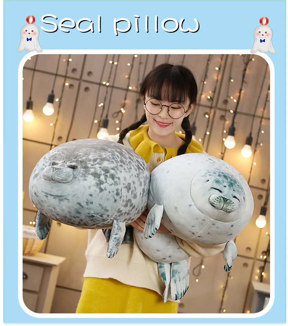 Милая Подушка-тюлень морской Лев плюшевый игрушки 3D новинка Пледы Подушки Мягкие животные детские спальные подушки диван подушка дети девочки подарок