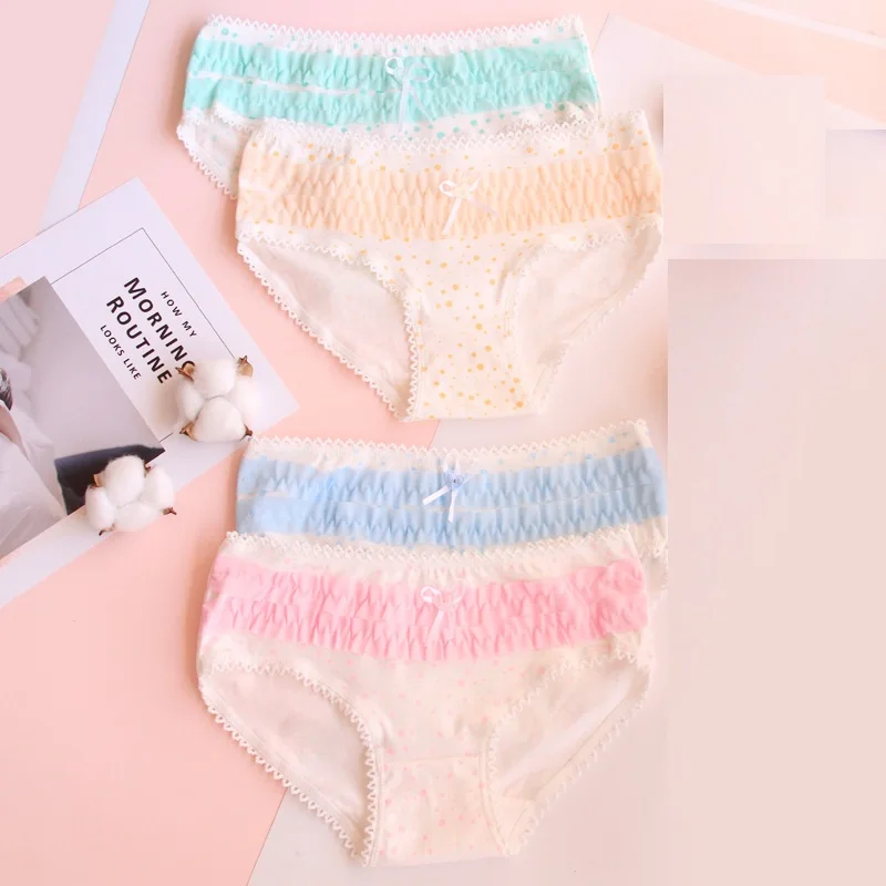 Новое поступление нижнее белье для молодых девушек 6 шт./пакет кружевные