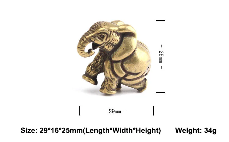 Винтажные медные 4 стиля Слоны миниатюрные фигурки настольные украшения латунные животные аксессуары для украшения дома брелок подвеска