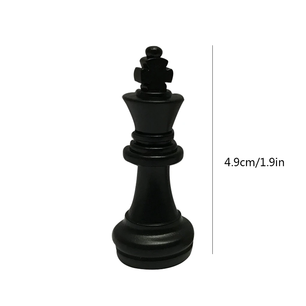 32 Medieval Plastic Chess Pieces Set King Height 49mm Chess Game Standard Pieces For International Competition