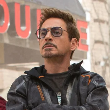 

61119 Superhot Eyewear 2019 Movie Spiderman Far from Home Tony Stark Sunglasses Edith Glasses