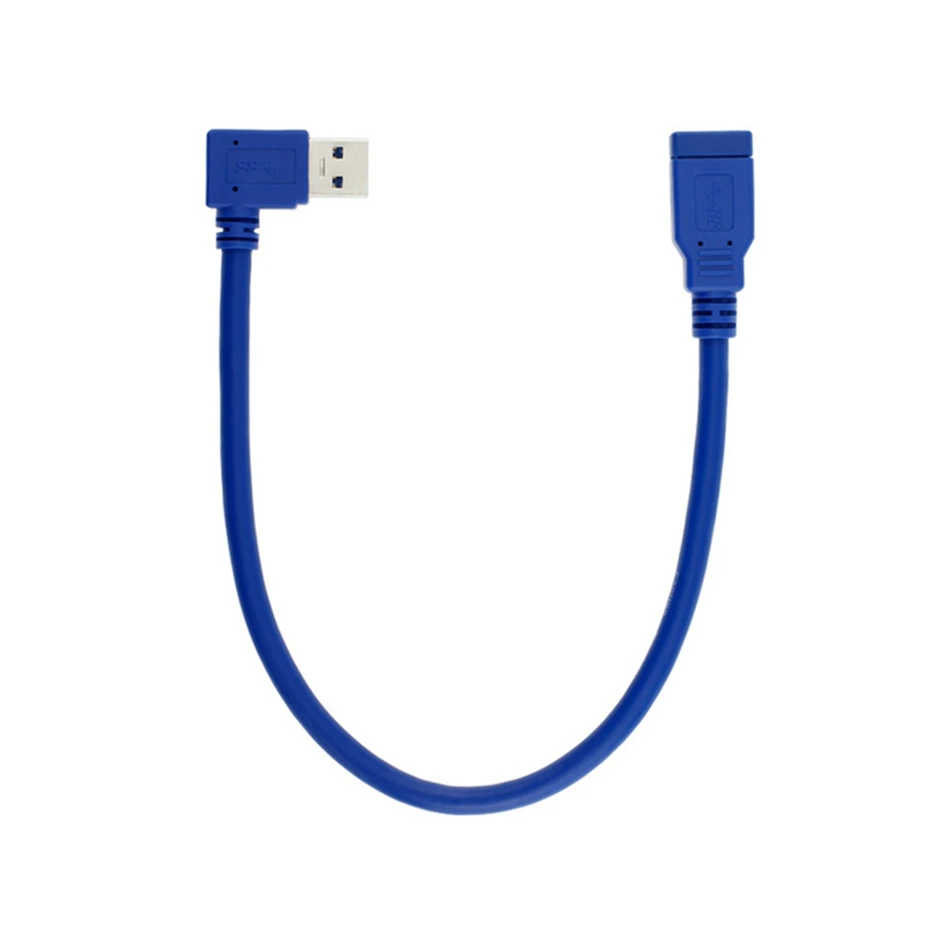 USB 2,0 3,0 Удлинительный кабель под прямым углом 90 градусов для мужчин и женщин супер скоростные USB кабели для синхронизации данных и зарядки