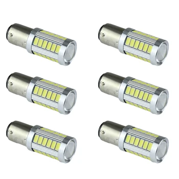 

Bulb Car LED Light 5630 33 SMD White 6pcs Lamp Stop Reverse 12V Replacement