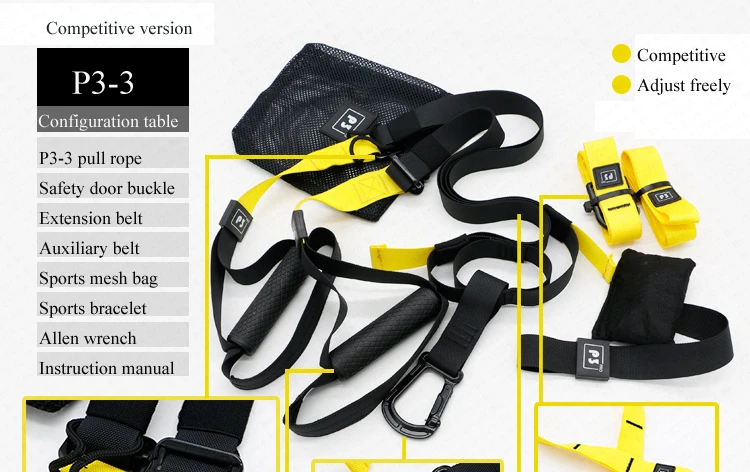 Resistance Belt Sling Sports Gym Home Suspension Rope Adult Belt Trainer Band TR Tensioner Exercise Equipment Bodybuilding