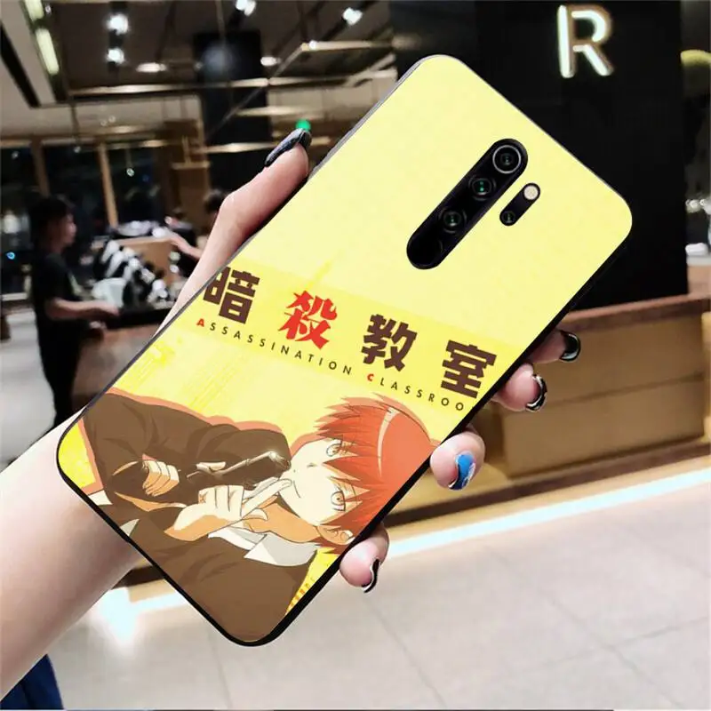 xiaomi leather case card YJZFDYRM Ám Sát Lớp Học Anime Đen TPU Mềm Mại Ốp Lưng Điện Thoại Redmi Note 9 8 8T 8A 7 6 6A đi Pro Max Redmi 9 K20 best flip cover for xiaomi