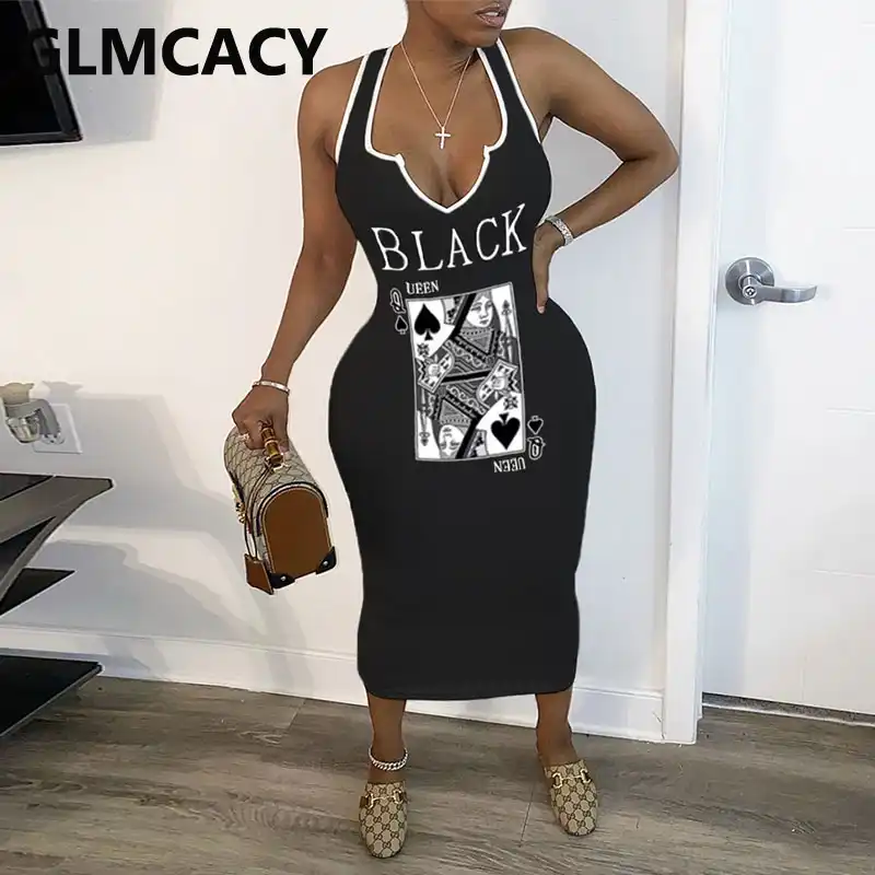 black bodycon tank dress