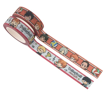 

1Pc Anime Haikyuu!! Washi Tape Crafts Adhesive Paper Diy Scrapbooking Masking Tape Printed Pattern Sticker Decals Stationery