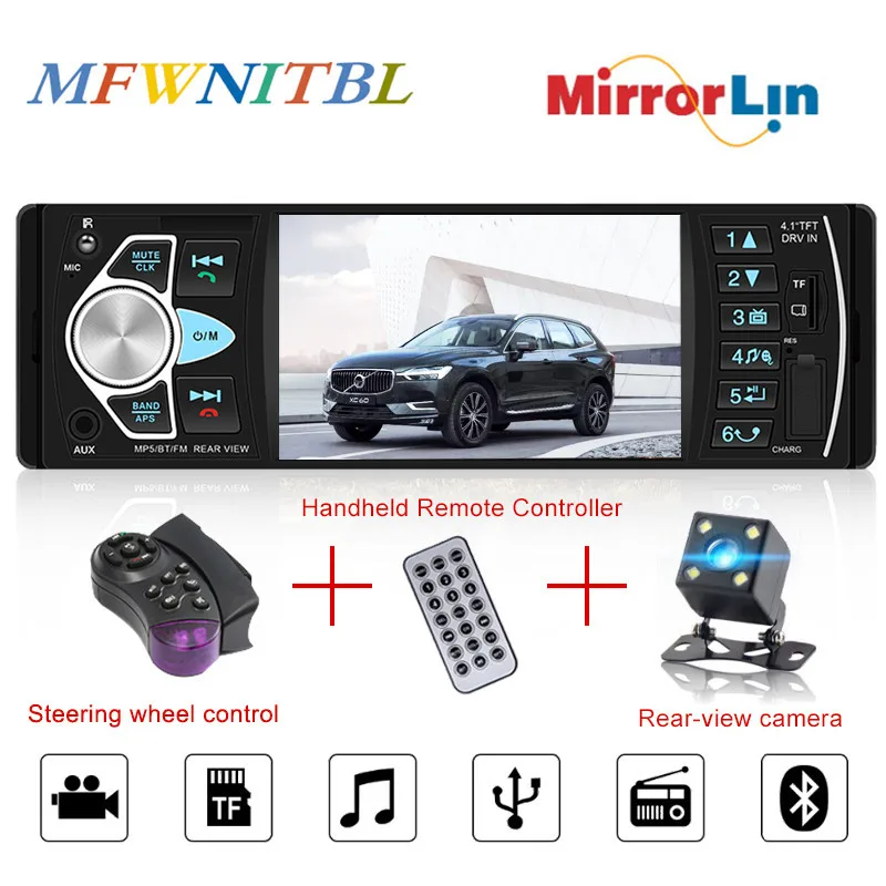 Автомагнитола LTBFM 1 Din 4 дюйма сенсорное 4022D стерео Bluetooth мультимедиа MP5