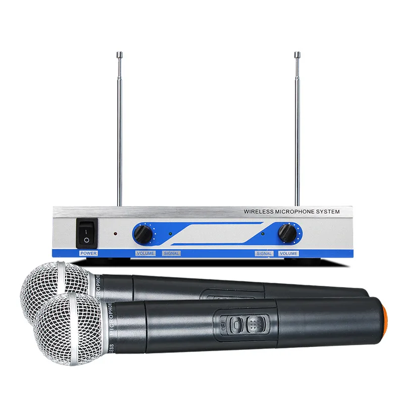 MOOL MV-1800 Dual VHF Wireless microphone System Cordless Handheld Receiver for Kareoke microphone Professional Party KTV Studio