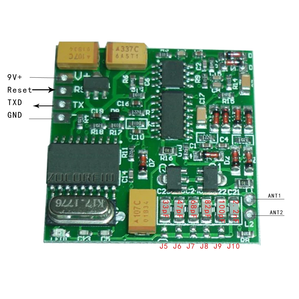 134.2KHZ Long distance RFID AGV Animal Tag Reader Module TTL Interface ISO11784/85 FDX-B