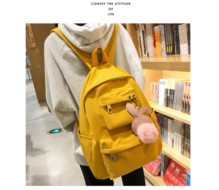 Japanese Harajuku girls backpack Korean version of sweet little fresh high school students backpack female travel backpack