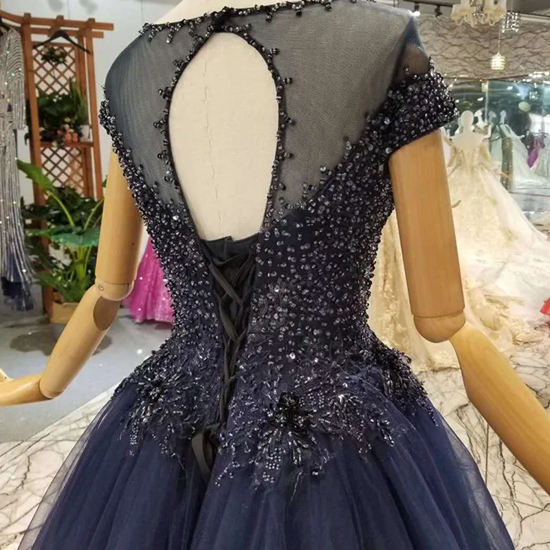 LSS078 кружевное платье дешевые простые длинные вечерние платья o шею с коротким