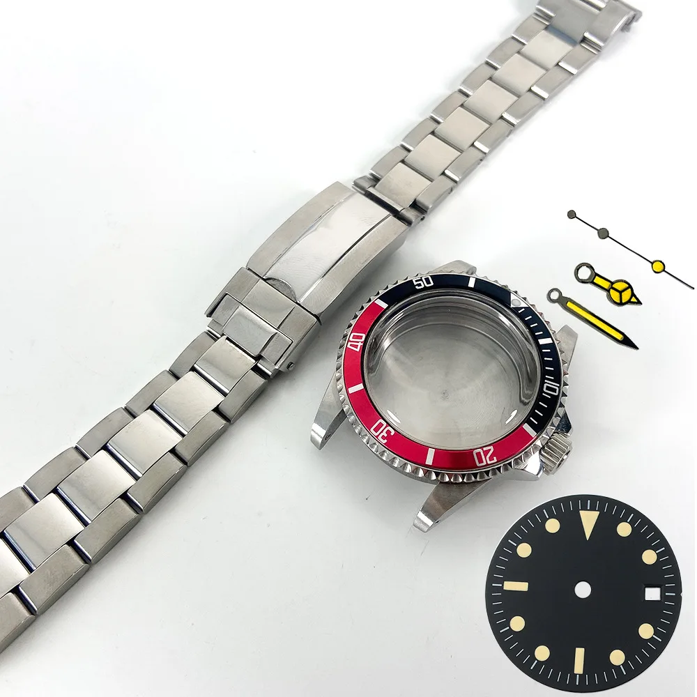Accessori per orologi cassa parti di orologi per orologio da uomo Rolex  Submariner 2813 8215 2836 8200 movimento bracciale in acciaio 316L acrilico  40mm|Watch Cases| - AliExpress