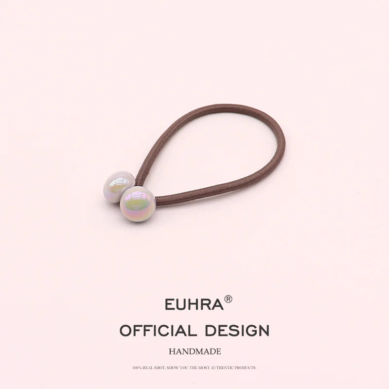 EUHRA, 3 цвета, керамические бусы, опал, эластичная резинка для волос для женщин и девочек, повязка для волос, Детские резинки, аксессуары для волос