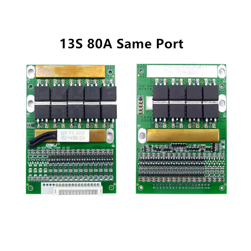 6S 7S 8S 9S 10S 11S 12S 13S 80A BMS баланс доска 24 в 36 в 48 в Ternary ЛИТИЕВАЯ/LiFePo4 батарея Защита доска электроинструменты
