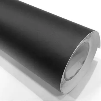 

Black Car Film Vinyl Wrap Protector Bubble Free 1pc 30*152CM 1* Flat Matte
