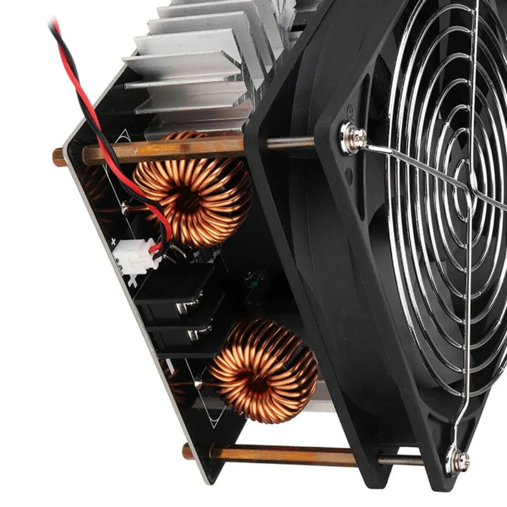 

Black Induction Heating Board PCB Module 2500W 50A With 48V Copper Tube Dual Fan