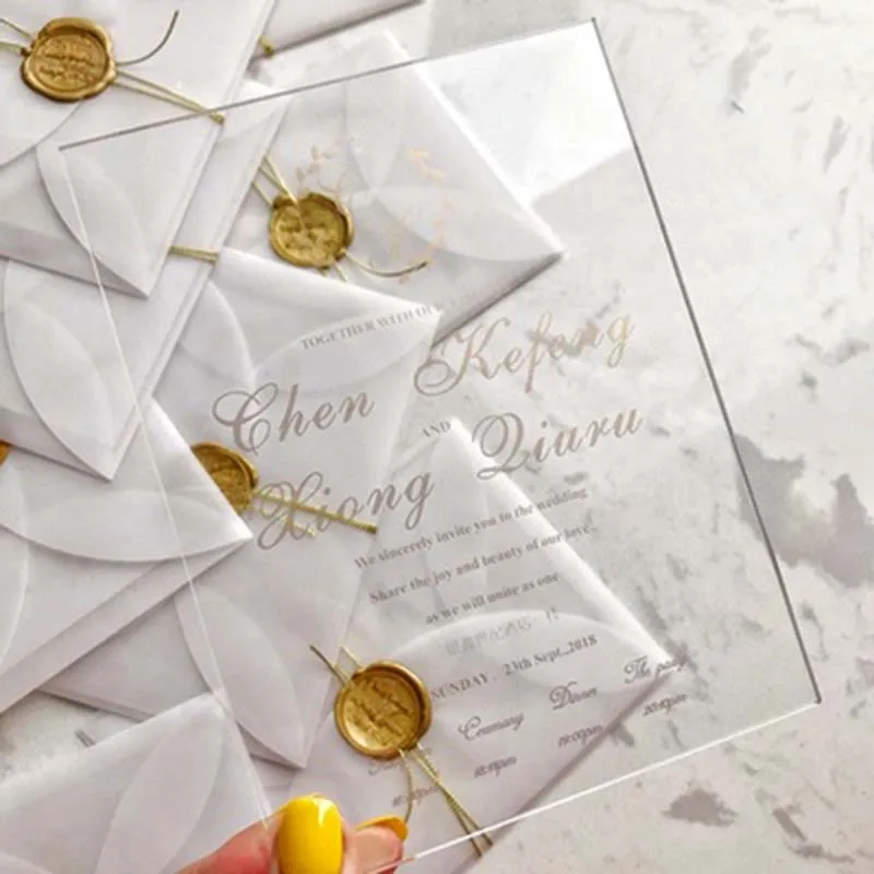  Customized Acrylic Wedding Invitations Marriage Sen Network Red Invitation Wedding Invitation Card  - 4.0004E+12