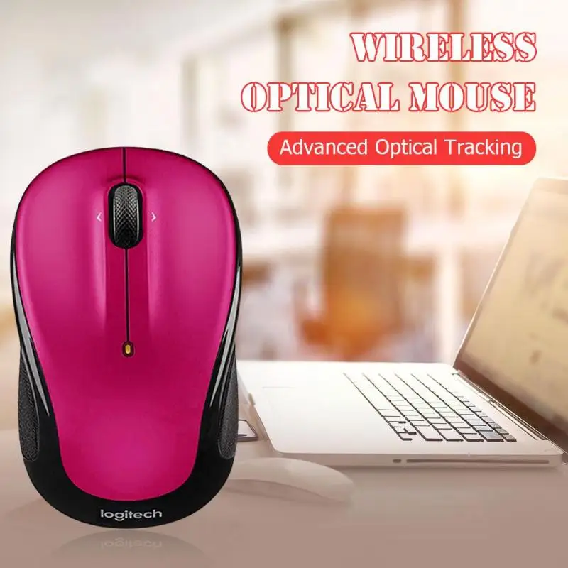 Logitech M325 3 кнопки беспроводная usb-мышь 1000 Точек на дюйм 2,4 ГГц Универсальный Приемник Эргономичный Оптическая Мышь