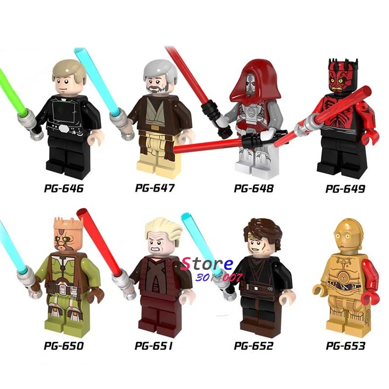 10Set-PG8021 10 компл. Серии 2 Дарт Вейдер Хан Solo R2-D2 BB-8 Ewok строительные блоки игрушки для детей фигурки - Цвет: 10Set-PG8021