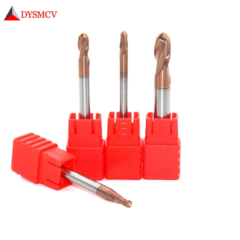 

1pcs HRC60 8mm 10mm 12mm Ball Nose End Mills 2Flutes Solid Carbide End Mill CNC Lathe Cutter Tool Milling Router Bit