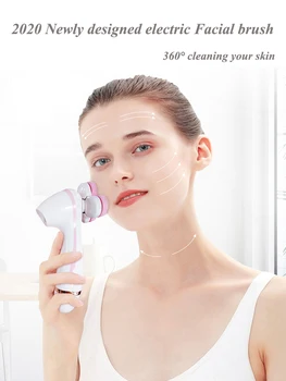 

3D V Face Lift Facial Cleansing Brush Electric Face Care Cleanser Brush Blackhead Remover Acne Pore Cleanser Machine, Waterproof