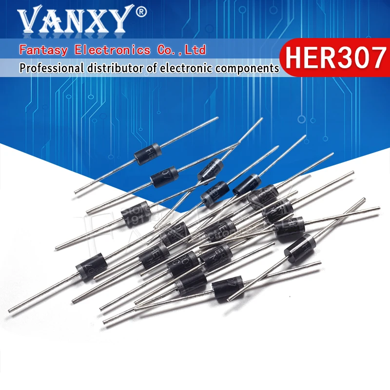 100pcs Rectifier Diode 3A 800V DO-41 HER307