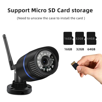 

1080P 2MP IP Camera 2.8mm Wide Angle Camera Wired Cameras Email Alert ONVIF P2P Motion Detection Surveillance CCTV Outdoor