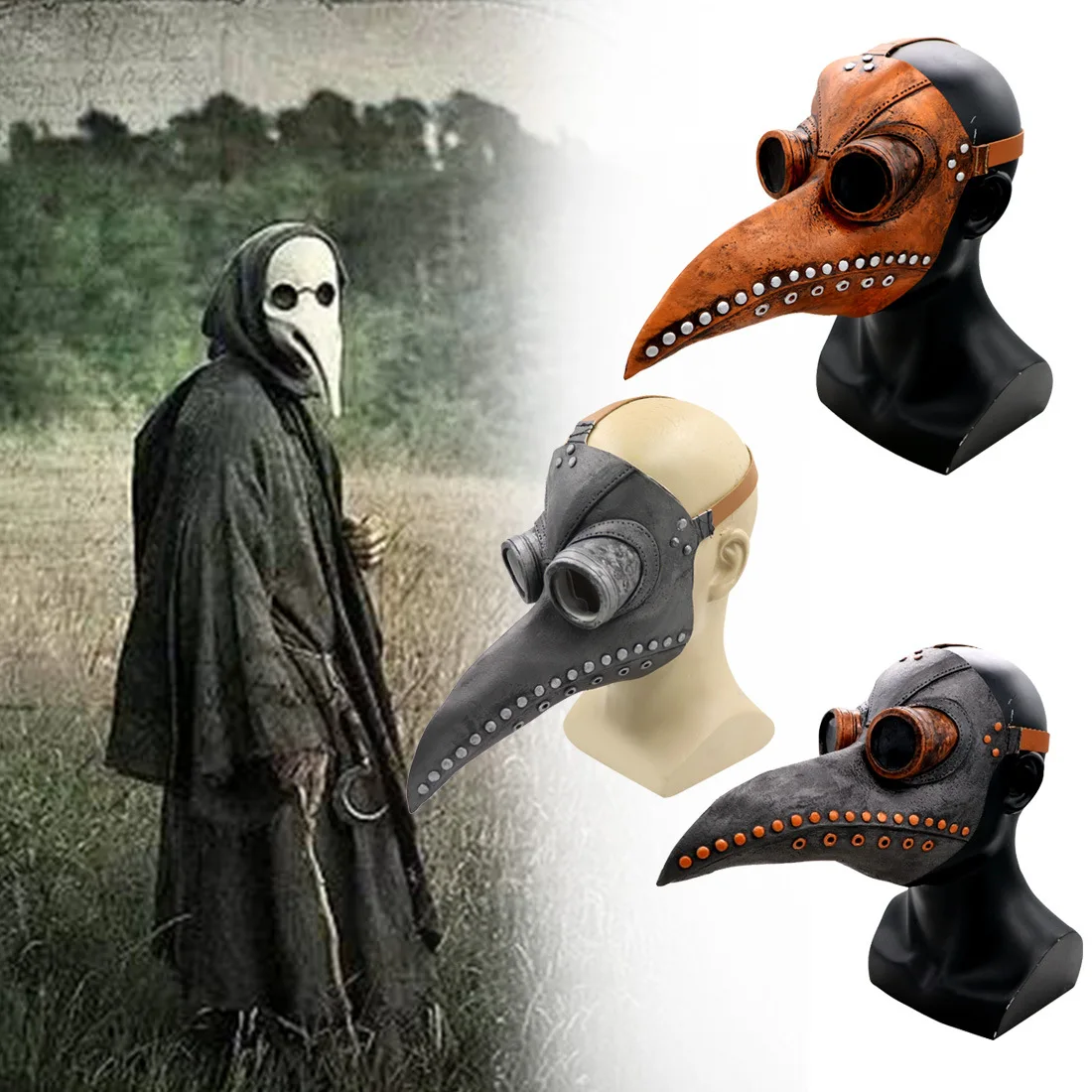 Чумной доктор Маска Птицы длинный клюв Косплей Маскарадная маска готика Ретро кожа Хэллоуин маска с клювом для женщин мужчин и взрослых