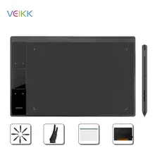 Veikk a30 tablet de desenho gráfico para ensino e aprendizagem em linha 10x6 polegadas grande área ativa almofada de desenho digital para artistas