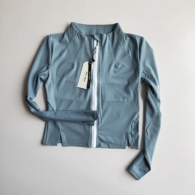 Women Sports Running Long-sleeved Gym Fast-drying Blouse Women's Breathing Yoga Coat Jacket Sports Top Cloth