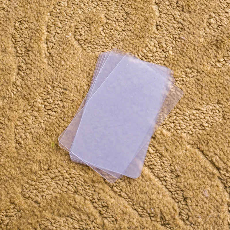 Визитная карточка 85,5x54 мм матовая пластиковая ПВХ пустая прозрачная карта без печати
