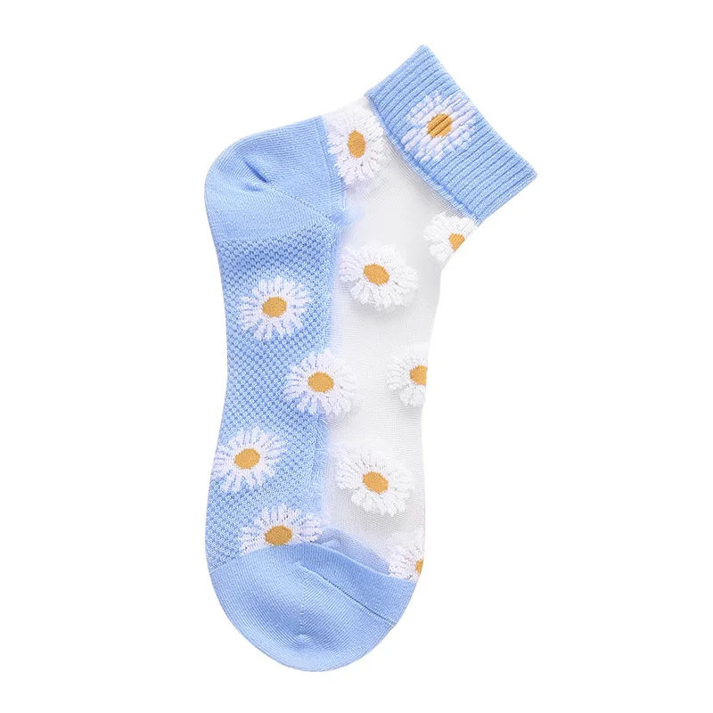 

HYRAX TRENDS Women's Thin Lace Stockings Small Flower Pattern Design Transparent Lace Sexy Fashion Ladies Party Casual Stockings