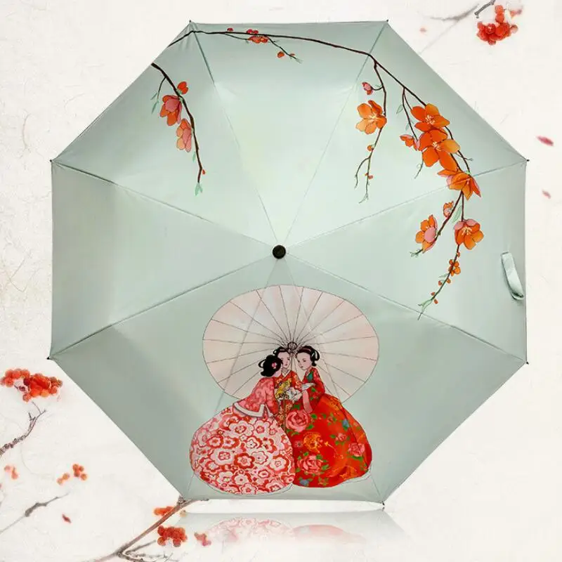 Модный Зонт/Зонт с цифровой печатью Тип 3 Складной Мощный ветрозащитный