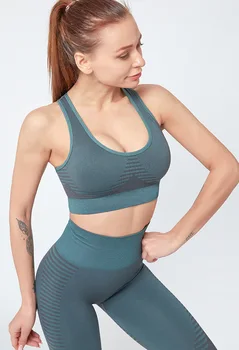 

2 Pcs Suits Set Women Uniforms Bra Bottom Shirts Leggings Pants Squat Breathable Quick Dry Compression Tights Seamless