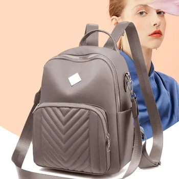 

2020 New Korean Anti-theft Oxford Cloth Backpack Casual Lady Wild Lightweight Large Capacity Student Schoolbag Travel Schoolbag